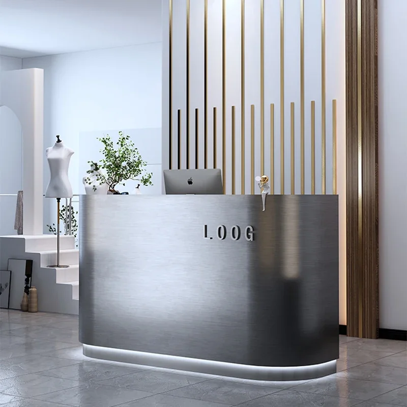 Luxury Desk Cashier Counter Podium Receptionist Front Shop Reception Salon Church Pulpit Tables Convenience Store Table Beauty
