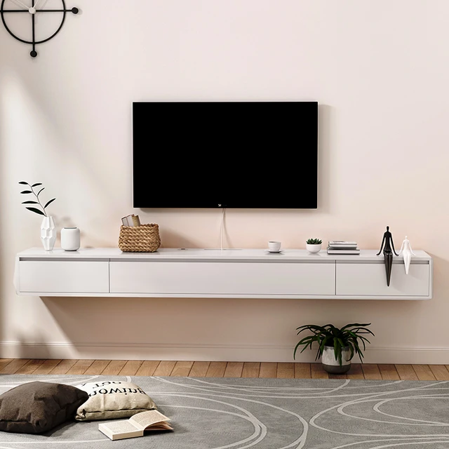 Soporte de lujo para Tv, mueble de pared de pie flotante universal para  exhibición de mesa