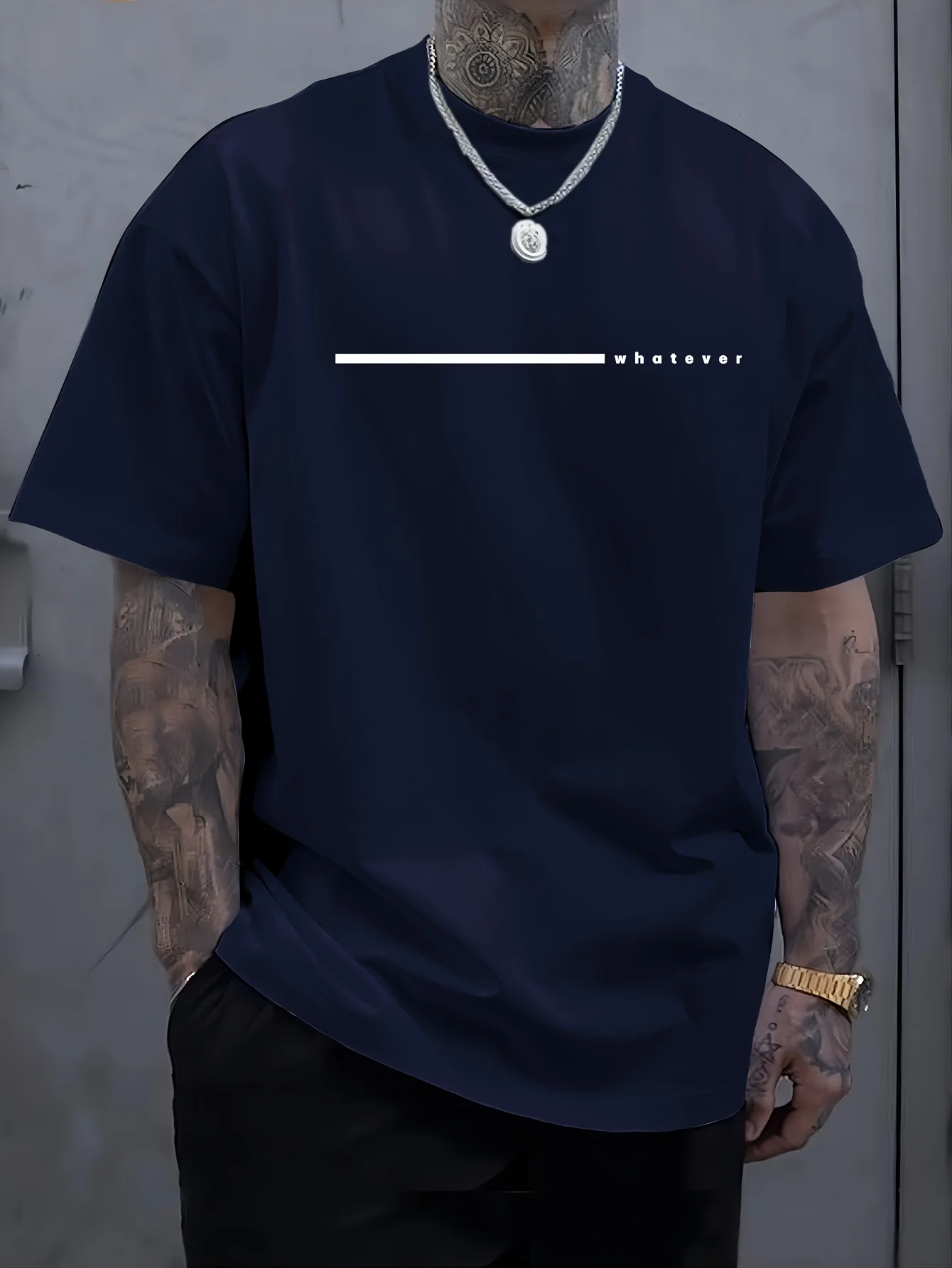Summer men's casual sports loose plus size whatever letter printed comfortable round neck short sleeved T-shirt short sleeve t shirt short sleeved t shirt round neck short sleeve shirt
