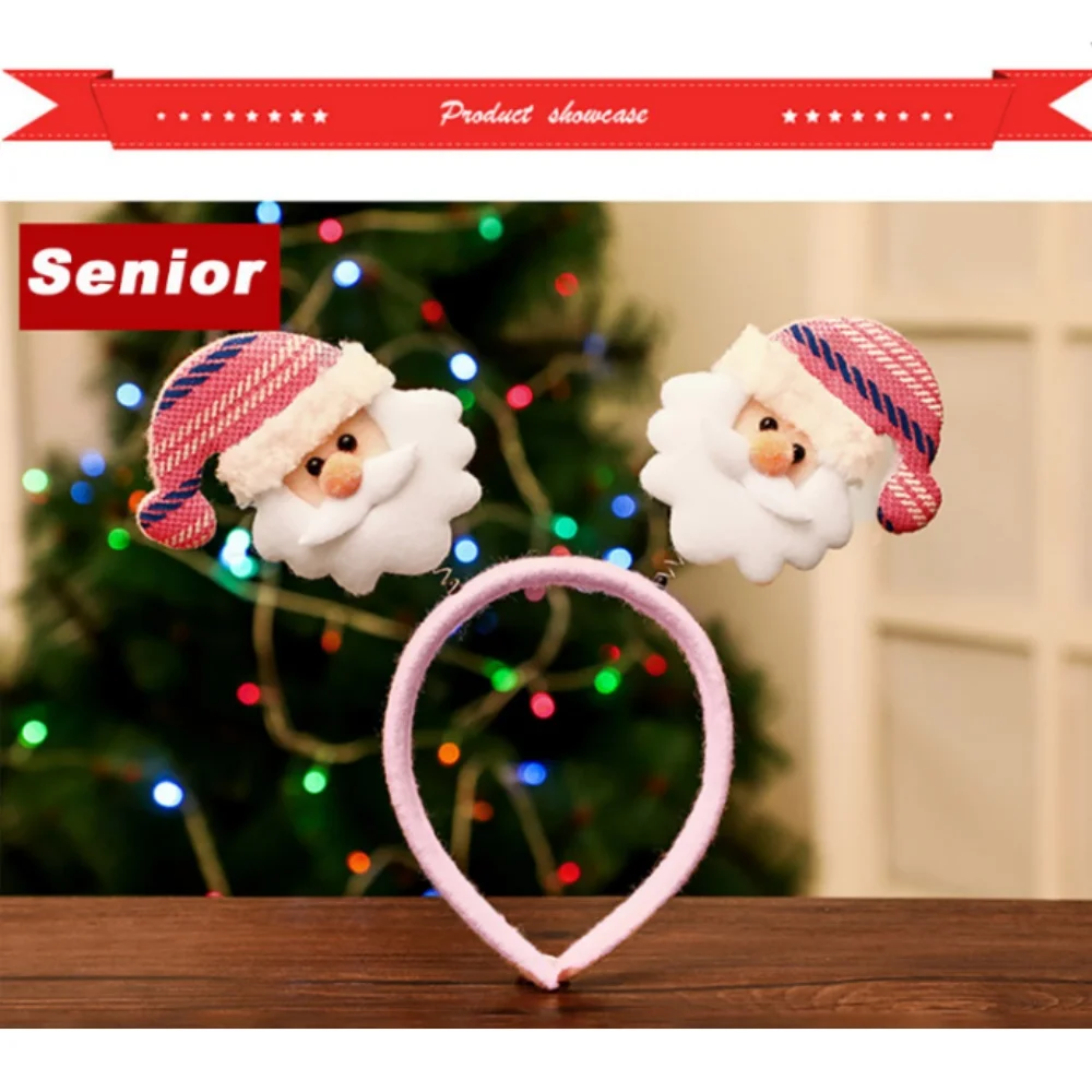 Christmas Headband Decoration for Kids Adult Cute Santa Elk Xmax Hair Accessories Costume Prop Christmas Decoration Navidad