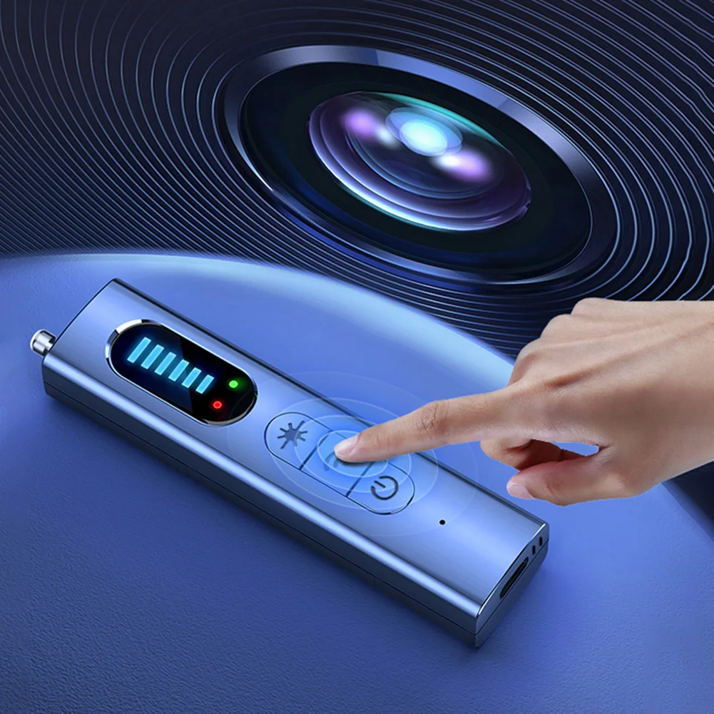 Wireless RF Signal Scanner 5 Levels Adjustable Sensitivity Listening Devices Finder 25H Working Time Electronic Sweeper for Trav