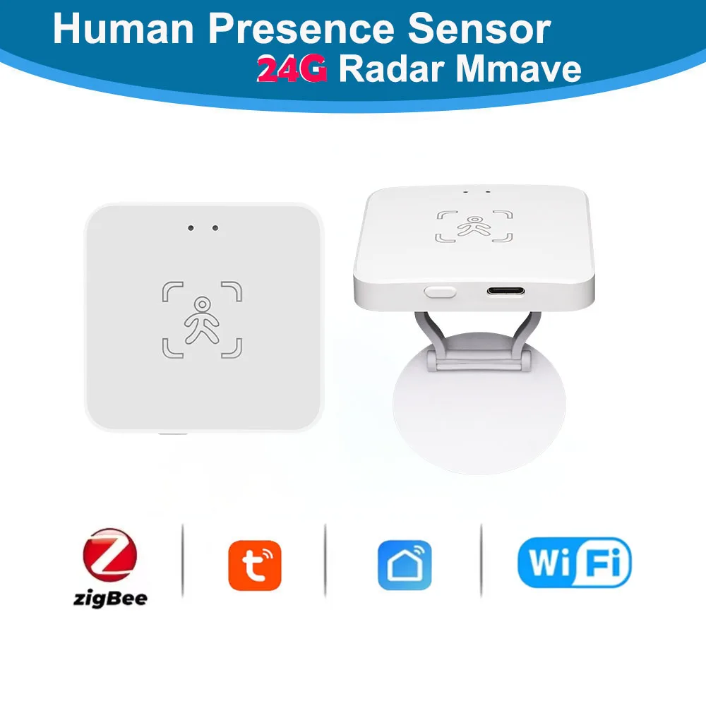 WiFi / Zigbee Smart Human Presence Sensor Luminance/Distance Detection Tuya Smart Life Home Automation For Z2M Alexa Google