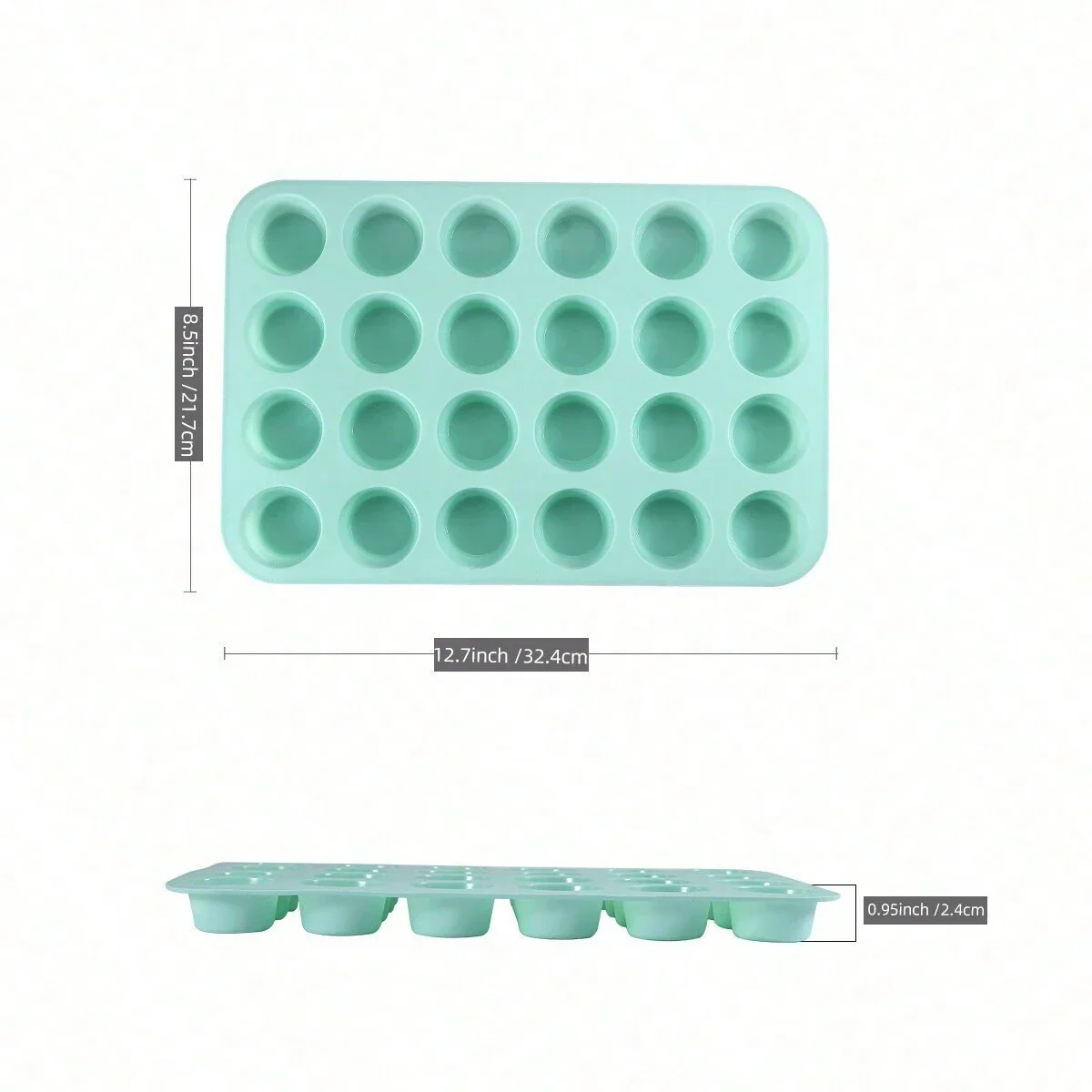 1 cake mold, ice cream biscuit mold, candy silicone mold, 24 cup cake tray - non stick cake for baking, kitchen baking mold