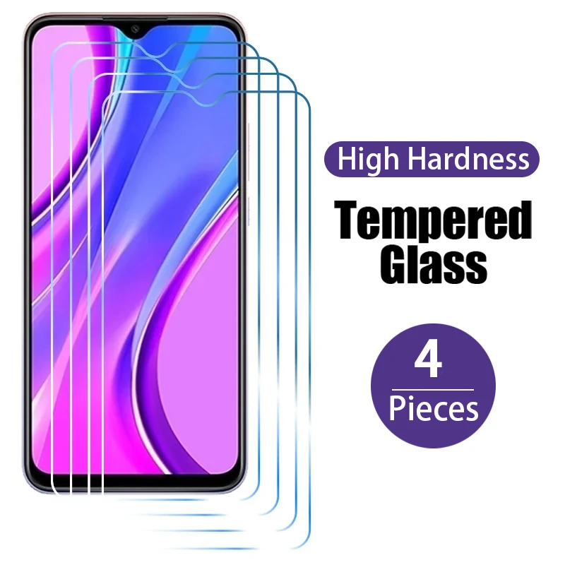 4PCS Volle Abdeckung Gehärtetem Glas Screen Protector Für Xiaomi Redmi Hinweis 9 10 11 12 13 Pro Schutz glas Für Redmi 10S 11S 12S