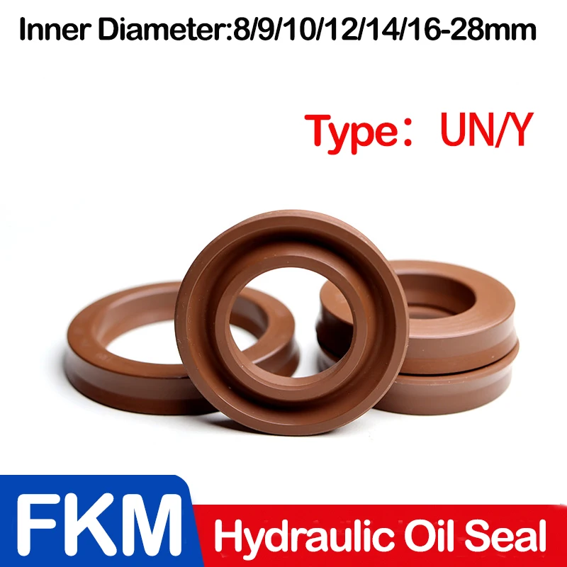 Fkm un Y-tipo Radial Shaft Hydraulic Seal Idxodxthk Eixo de Borracha de Flúor Haste de Pistão Lábio Único Copo em Forma de u id 828 mm