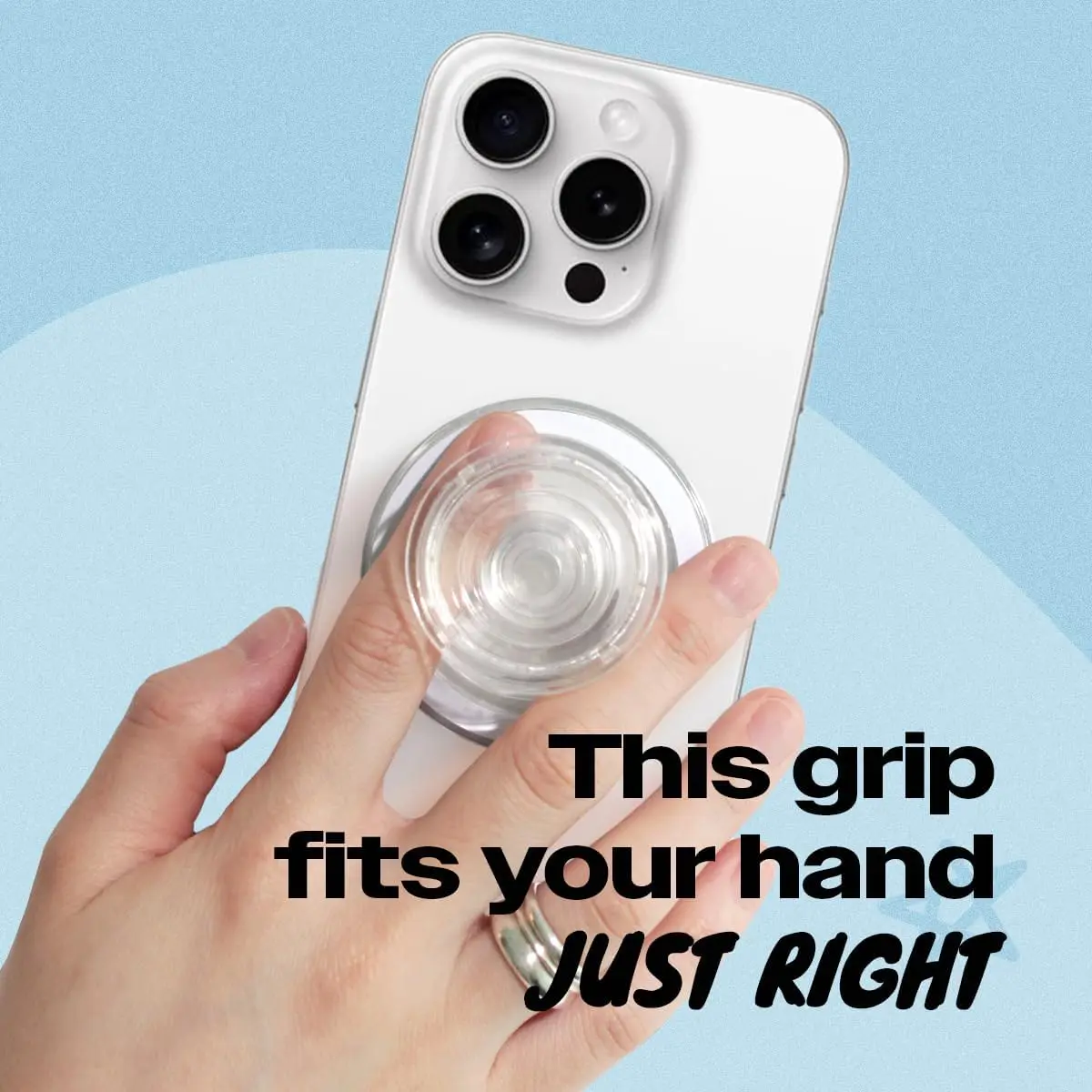 Clear Acrylic Magnetic Phone Stand – Detachable Grip & Kickstand, Removable