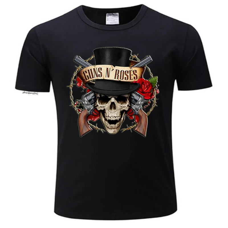 

Мужская футболка с логотипом Guns N Rose Bullet, черный узор, модный мужской топ большого размера