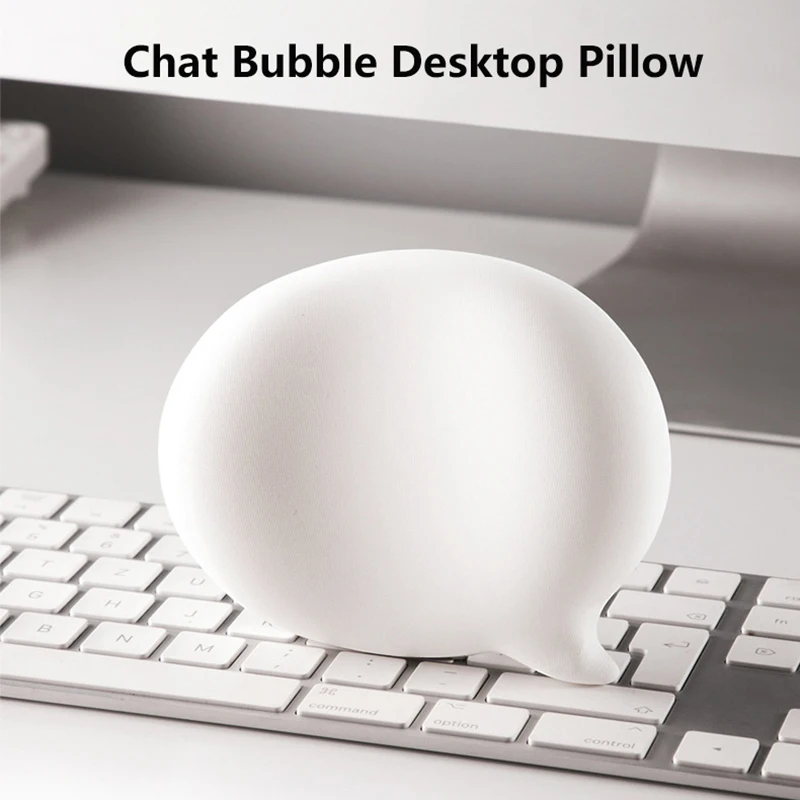 Chat Bubble Silicone Wrist Mouse Pad Keyboard Hand Rest Wrist Rest Palm Rest Wrist Pad Ergonomics White High Value Solid Color