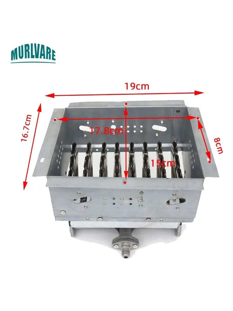 NG LPG 8-Row Burner Energy-Saving Steam Oven Boiler 12mm External Interface  Stainless Steel Row Burner With Cover - AliExpress