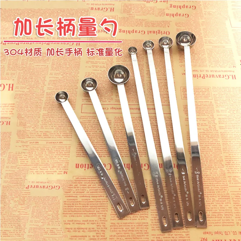 

Stainless Steel Long Handle Measuring Spoon, Extended Handle Measuring Spoon, Gram Measuring Spoon, 5/15/20Ml Seasoning Spoon, M