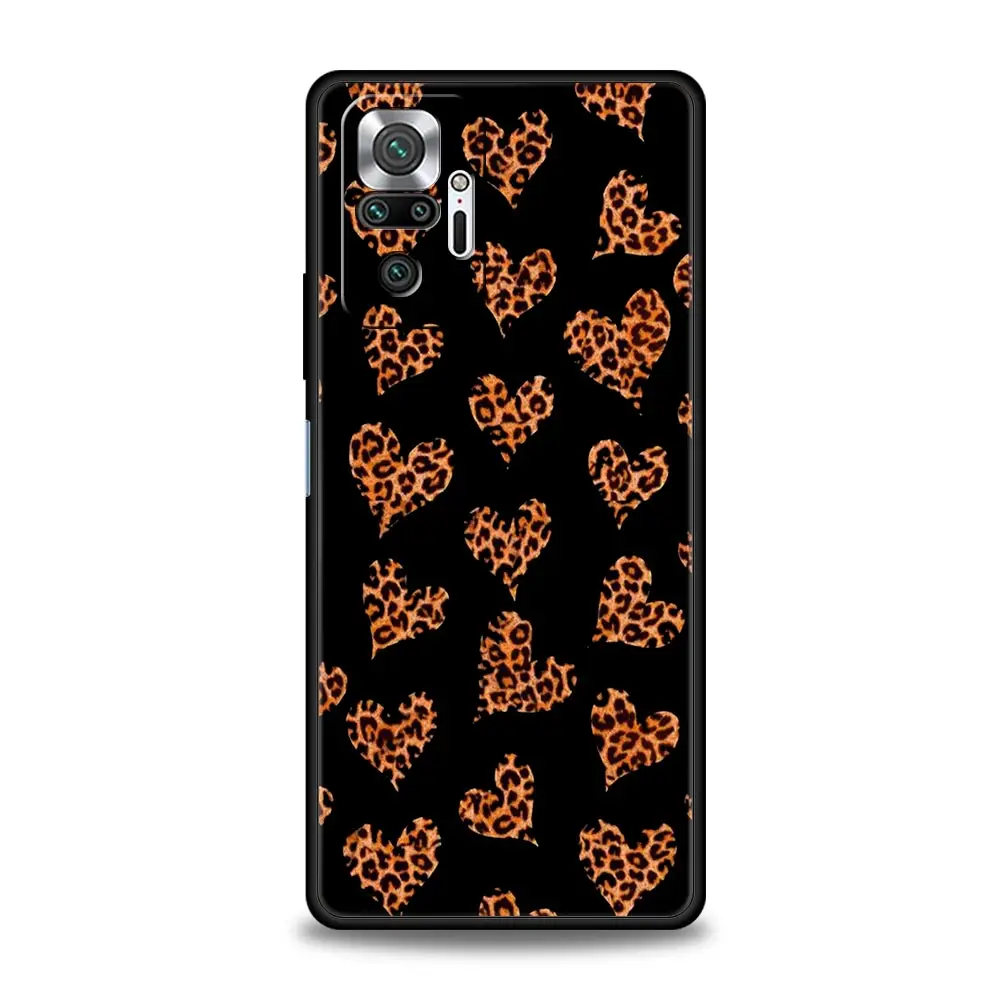 Tiger Leopard Print Floral Phone Case Cover