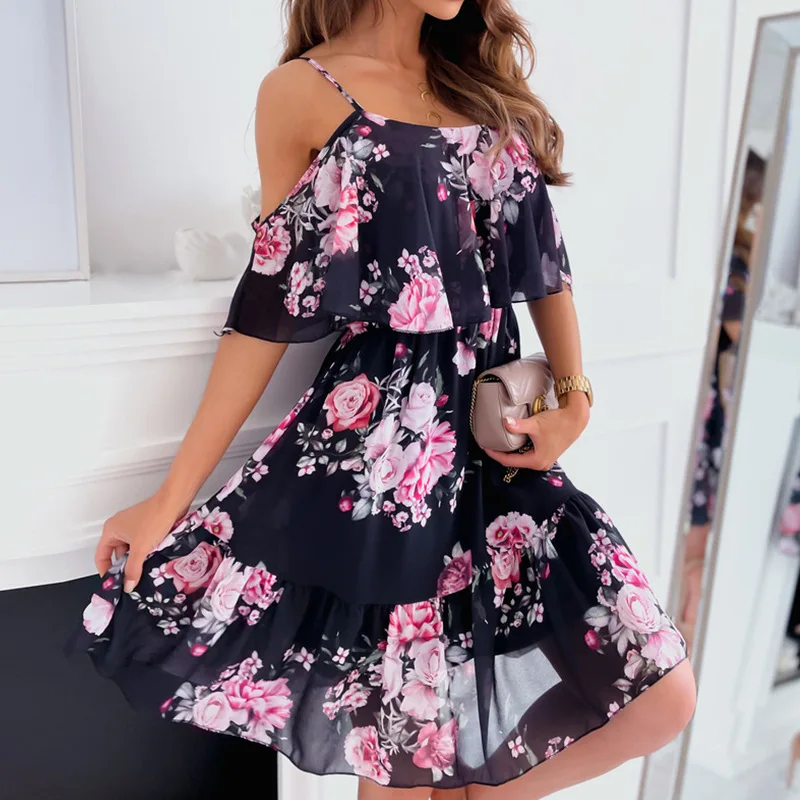 Vestidos de maternidad informales para mujeres embarazadas, ropa de sesión  de fotos de embarazo con flores bonitas, manga corta, verano, 2023 -  AliExpress