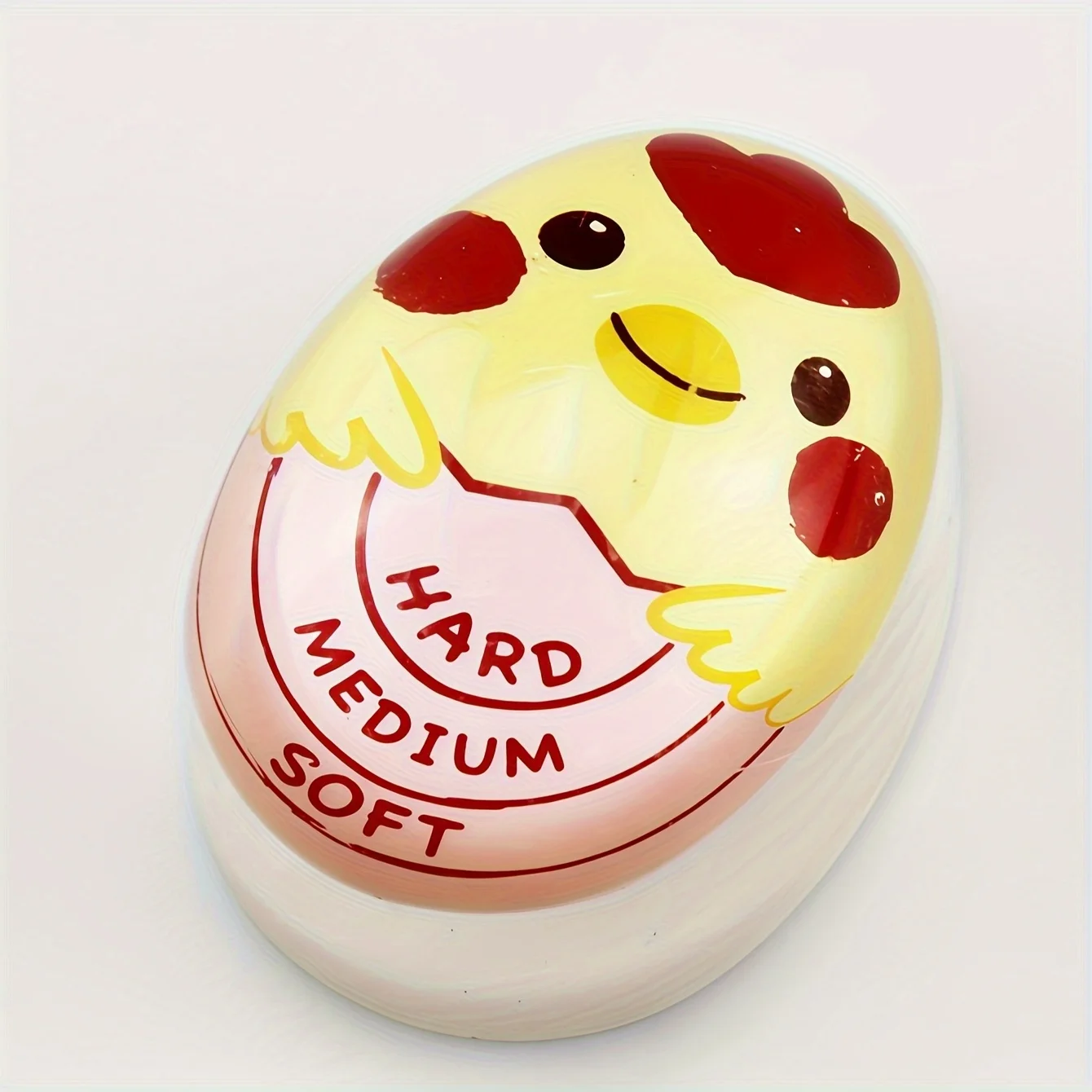 1 Color Changing Timer, Hard/Medium Soft/Soft Doneness Indication with Cute Cartoon Face, Kitchen Tools, Suitable Boiling Eggs