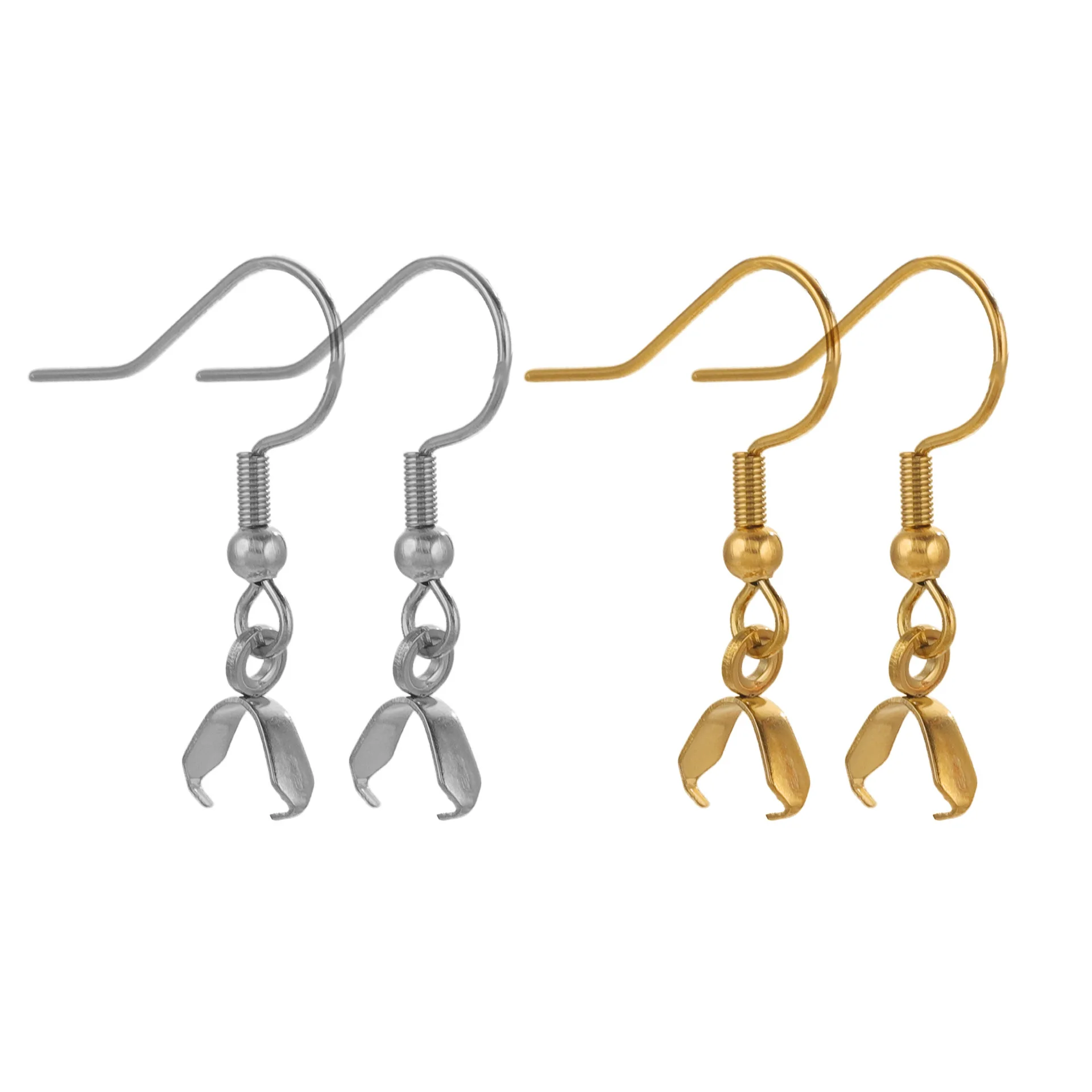 Titanium Steel Pendant Earrings Lug Clamp DIY Jewelry Handmade Accessories Wholesale 1