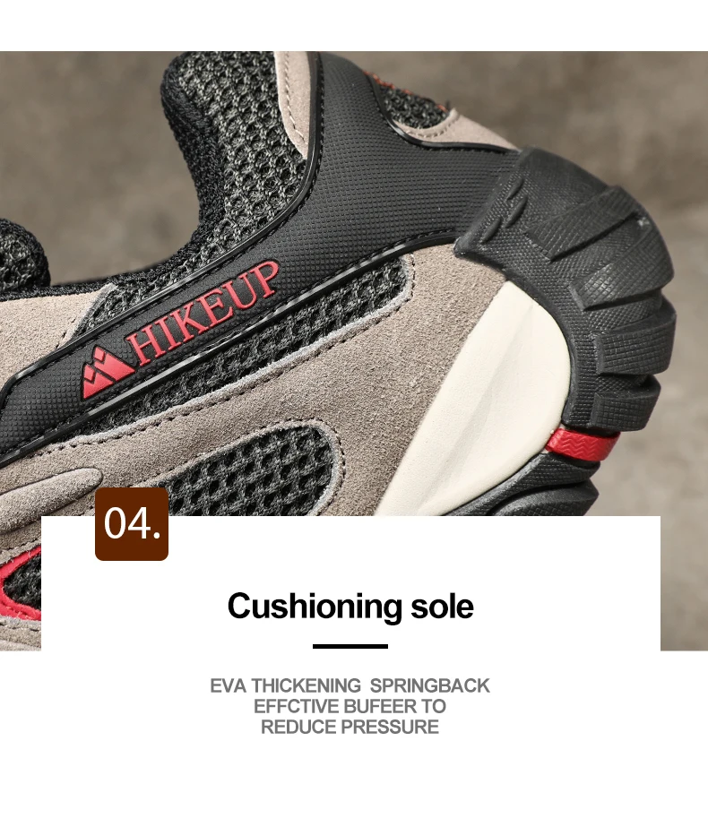 Hikeup männer schuhe atmungsaktiv spritz feste outdoor wanders chuhe bergsteigen sport herren jagd trekking sneaker – Detail 15