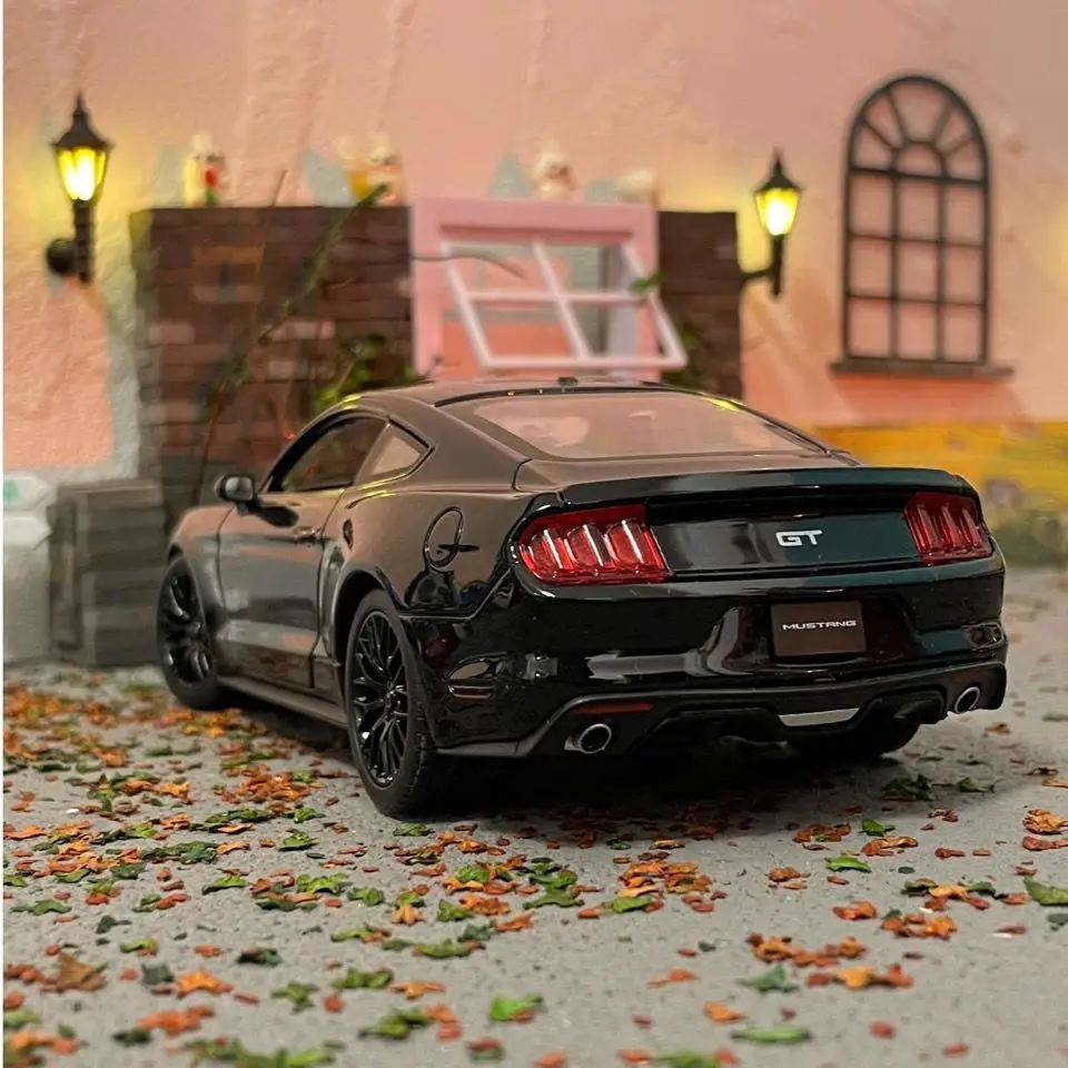 Welly 1:24 포드 머스탱 GT 합금 스포츠카 모델 다이캐스트 금속 레이싱 차량 자동차 모델 시뮬레이션 컬렉션 어린이 선물