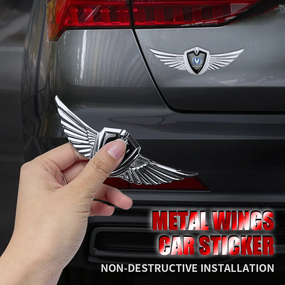 Car Exterior Modification Accessories Car Logo Styling Metal Wing