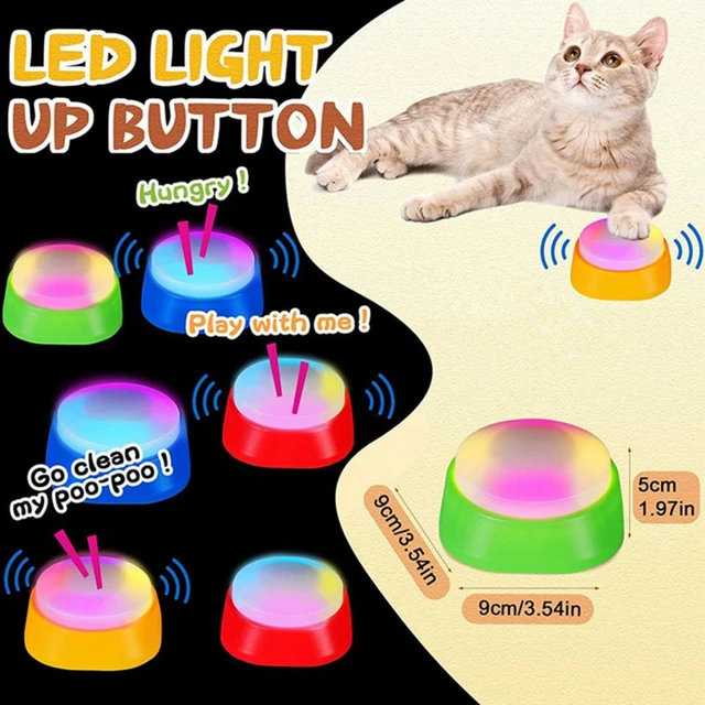 Bouton de Communication pour Chien, Buzzer d'Entraînement pour Animaux de  Compagnie, Enregistrable Vocal, Transparent, Bouton King, Jouet Interactif,  4 Pièces - AliExpress