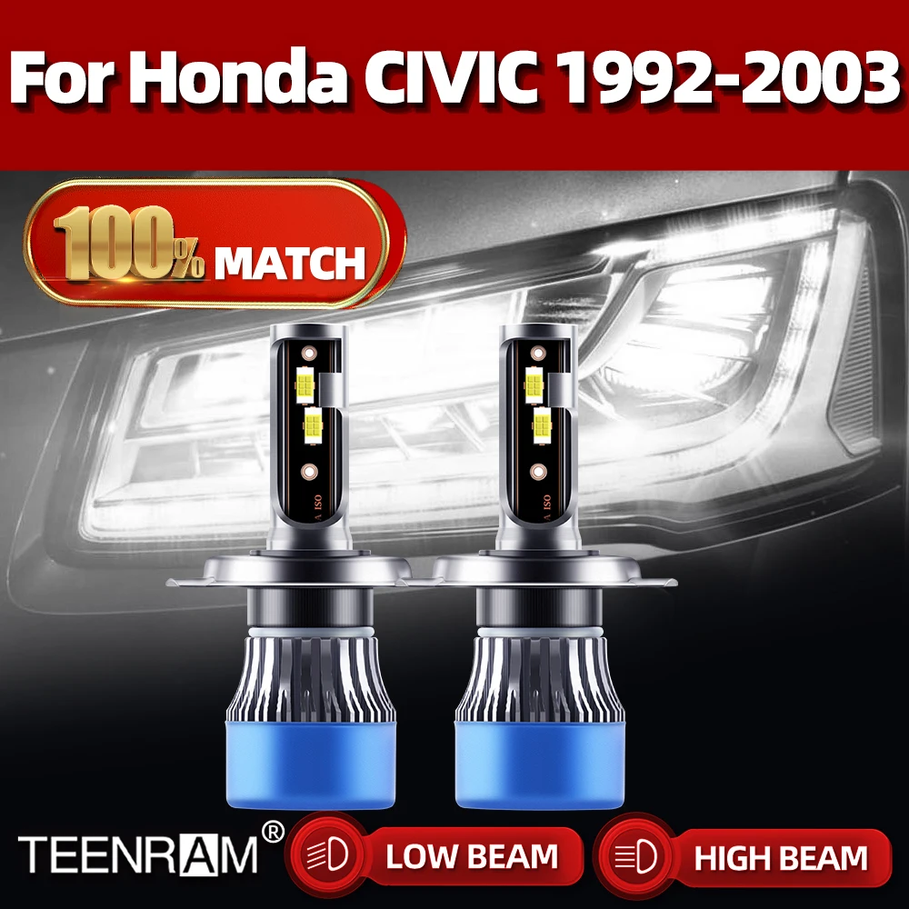 

H4 Canbus LED Headlight 20000LM 120W 6000K High Low Beam Car Light 12V For Honda CIVIC 1992-1997 1998 1999 2000 2001 2002 2003