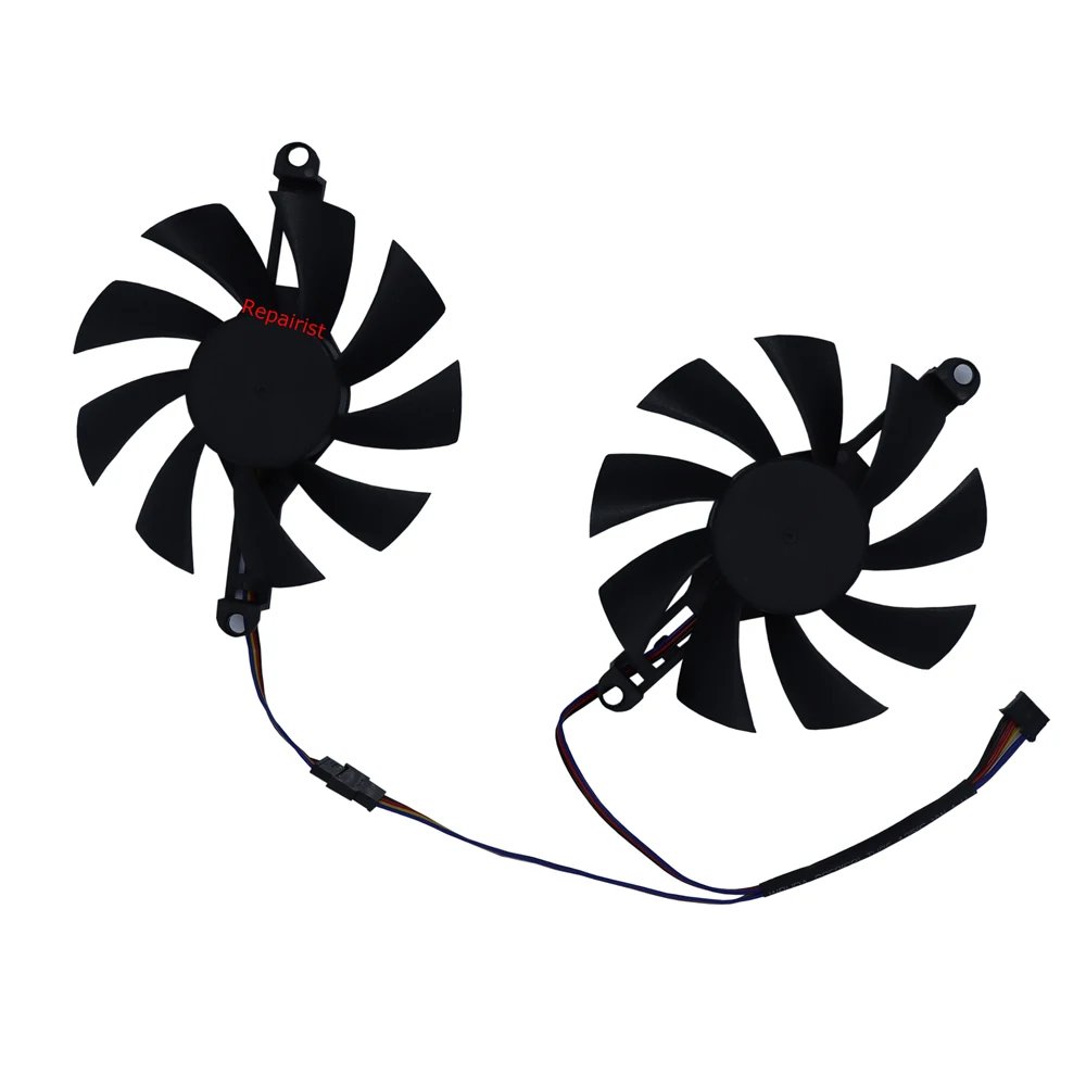 

2Pcs/Set,GPU Cooler,85MM Diameter,For 51risc RX6600M,PARA ALSEYE RX580,For AFOX RX580,For Ziway RX 580,Replace FL8015 12VB