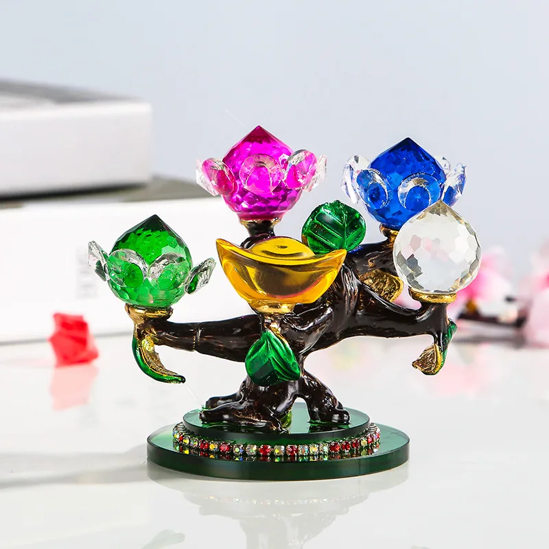 

Креативная модель хрустального пушистого дерева, мягкая мебель, украшения для автомобиля, украшения, Роскошный домашний декор, аксессуары для украшения дома