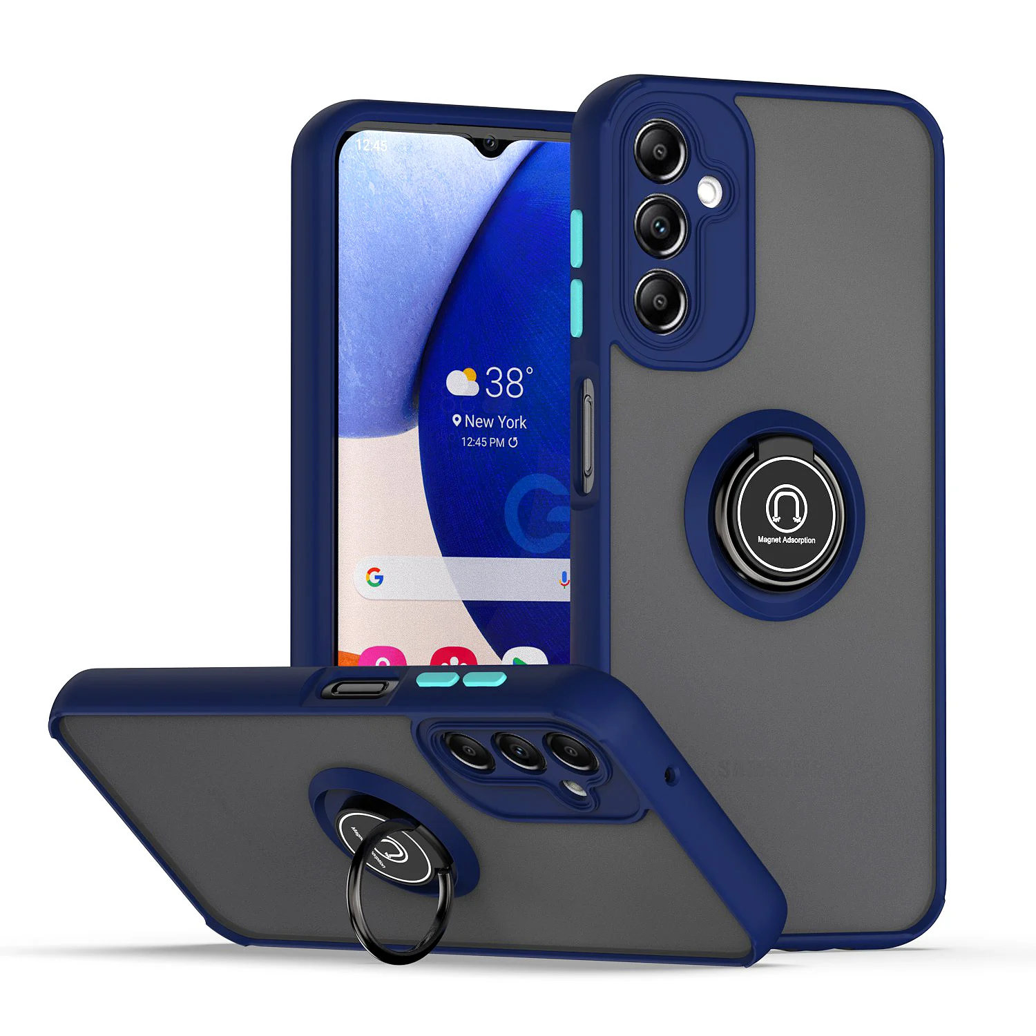 Durable Armor Case with Ring Stand Holder and Grip