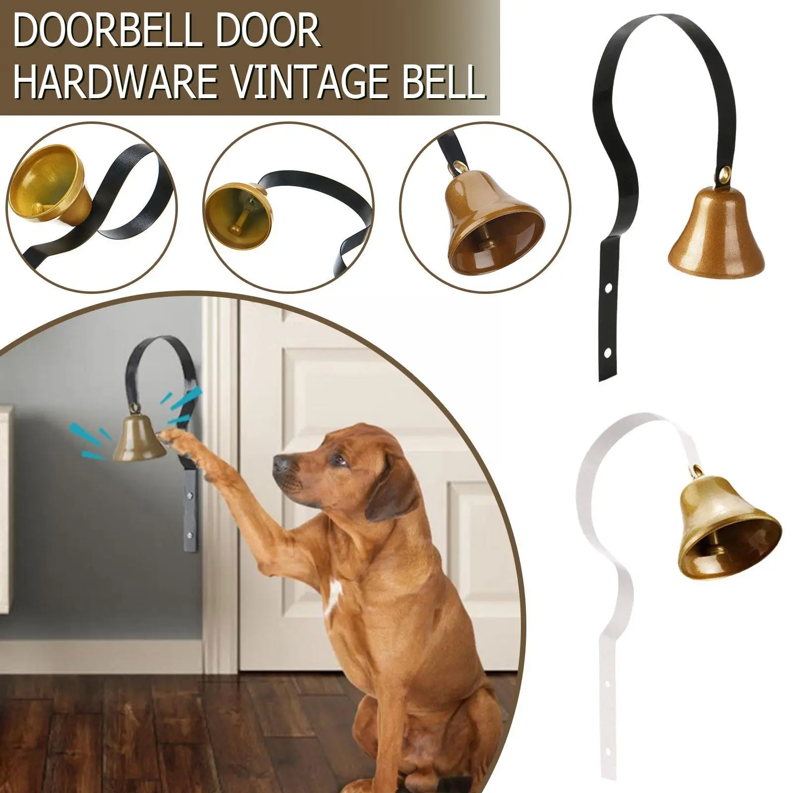 1 PC Doorbell Door Hardware Vintage Bell Traditional Bell Shop Mounted Retro Door Vintage Doorbell Wall Metal Home N0I3 wireless doorbell