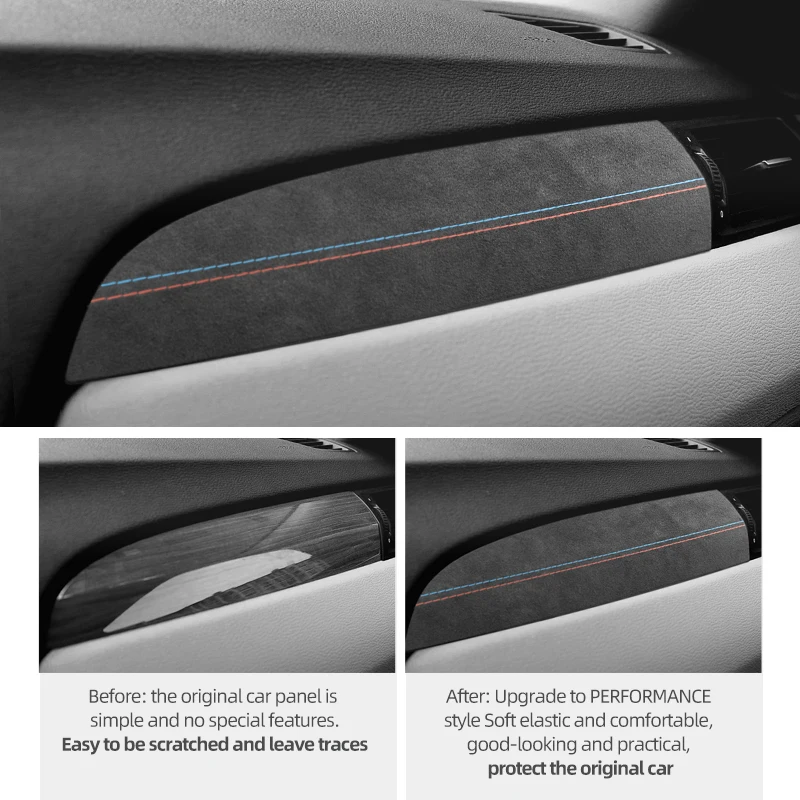 Betterhumz for BMW X3 F25 X4 F26 Car Interior Center Console Dashboard Panel Cover Trim Made of Alcantara Interior Accessories