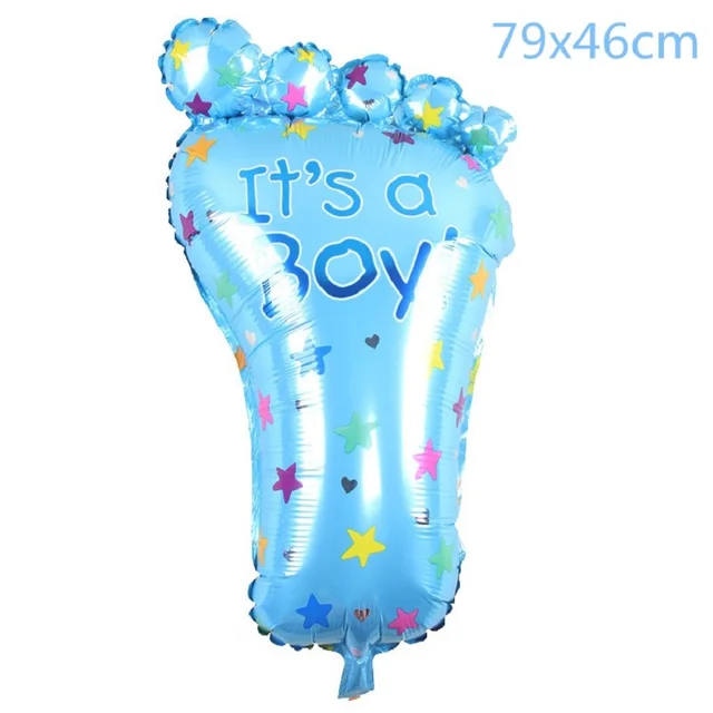 4D Transparent Baby Shower Boy Girl Bear Bubble Ball Kids 1st Birthday Party Blue Pink Helium Balloon Gender Reveal Decoration 1pc boy feet