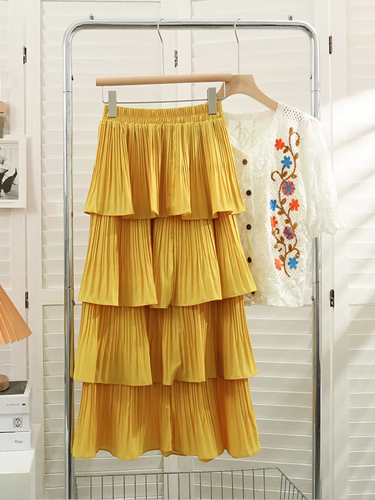 Qooth-Spring-Summer-Women-Fashion-Layered-High-waisted-Skirts-Casual-Solid-Color-Cake-Skirt-QT1683.png