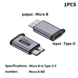 USB 3.0 Micro B to Type C Female Adapter (MICRO B TO C)