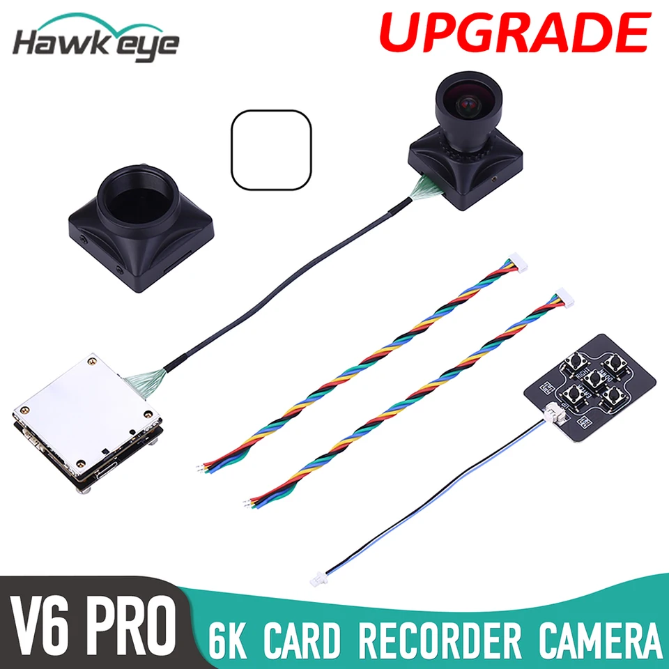 Caméra Hawkeye V6 PRO 6K – 20MP, WiFi, Zoom X8, Pour Drone/FPV – NEUVE