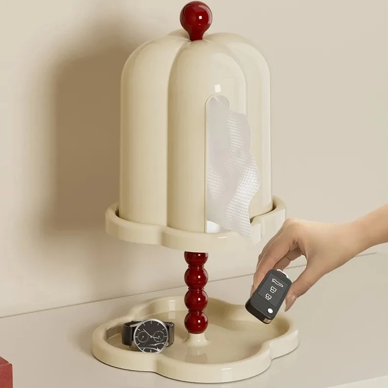 1/2Pcs Creative Retro Plastic Tissue Box Holder With Lid Desktop Organizer For Household Living Room Storage Dustproof Paper Box