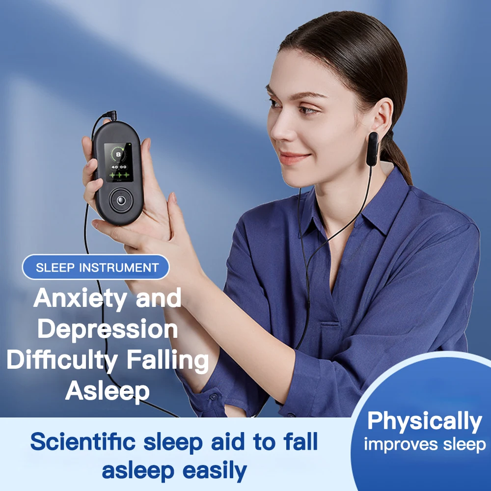 Dispositivo de ayuda para dormir Terapia de estimulación Ansiedad Depresión Instrumento para dormir rápido Terapia para dormir Insomnio Microcorriente