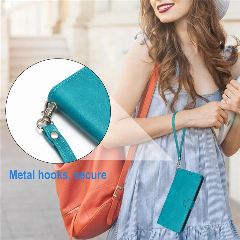Leather Flip Case with Magnetic Wallet and Stand Function