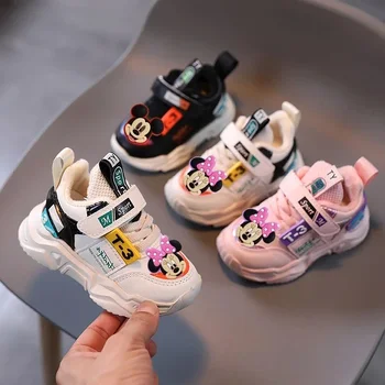 Scarpe casual per bambini Disney scarpe bianche per ragazzi e ragazze scarpe casual per bambini scarpe estive per bambini a rete singola cava 1