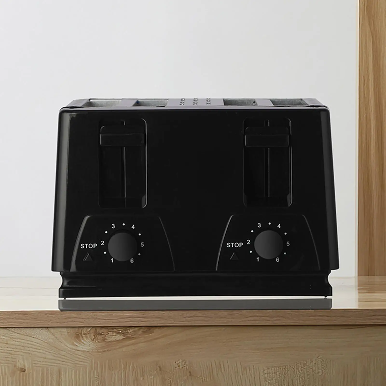 Description Picture 3 of item4 Slices Counter Toaster Breakfast Machine Convenient Household Double Independent Control Panel Adjustable for Sandwich Waffle