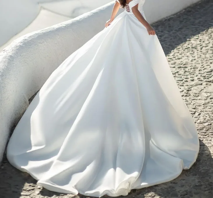 Satin Bridal Detachable Train Wedding Removable Skirt for Dresses Waistband Party Overskirts