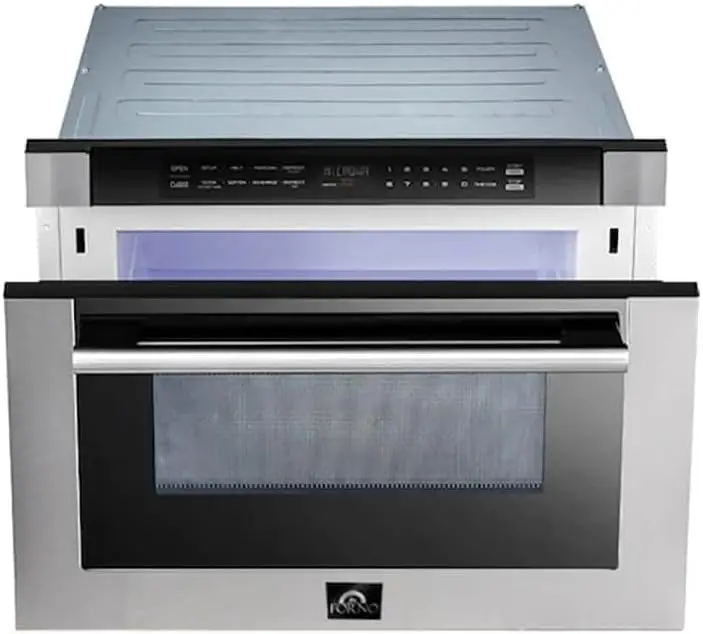 24" Inch. Microwave Drawer Oven with Touch Open Door - 1.2 Cubic Feet Electric Oven Capacity - Stainless Steel Child Safety Lock 4
