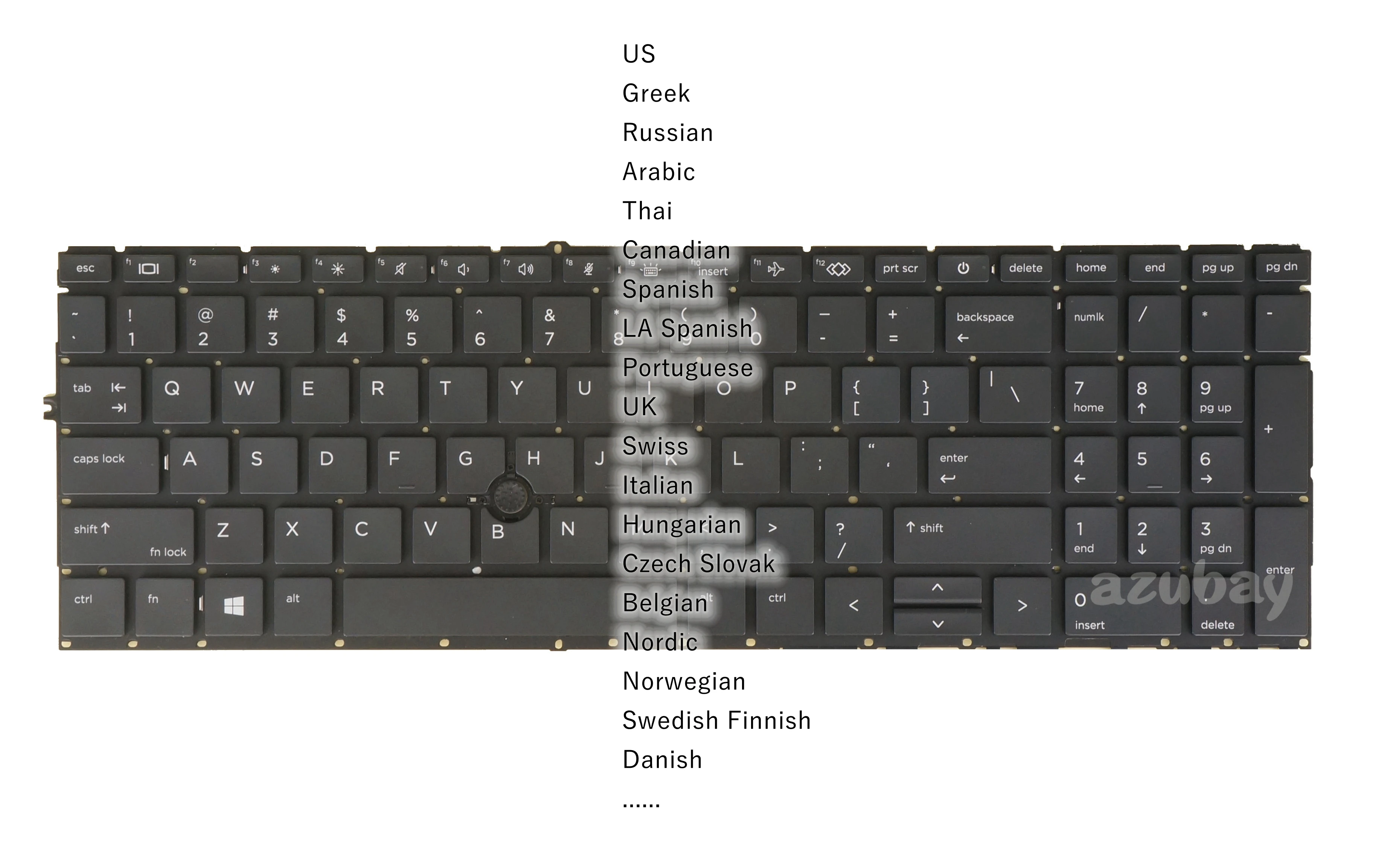 Teclado para hp M07491-xx1 M07493-xx1 M07491-m07493001 Db1 Dj1 251 171 281 131 Fl1 Bg1 061 us cf gk ru ar ti po cz sk sw it