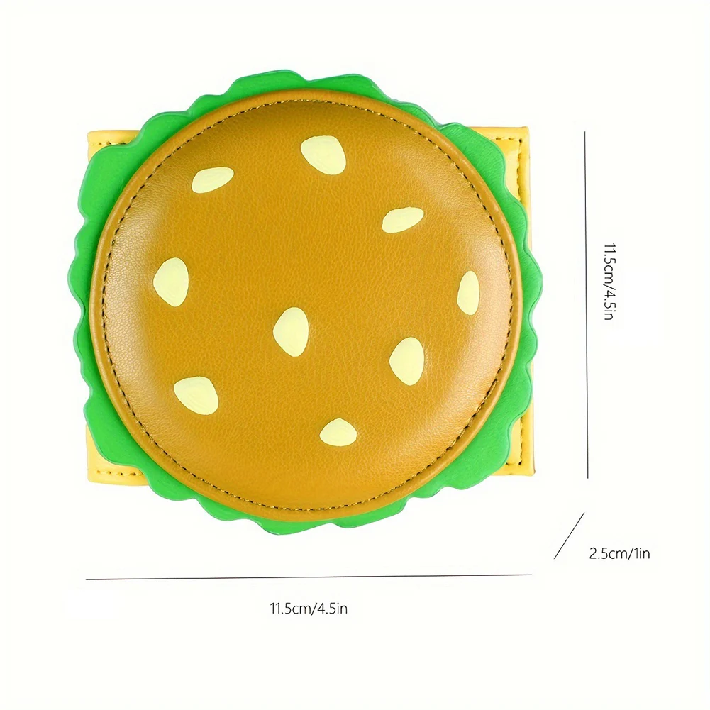 Burger Shaped Cute Wallet RFID Blocking Credit Card Holder Coin Purse for Women Girls
