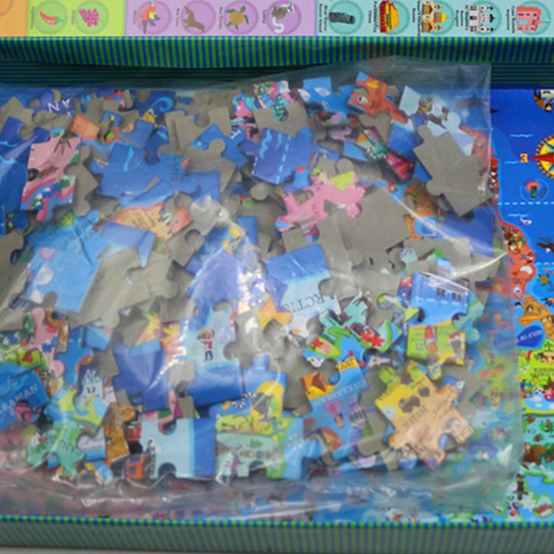 Map Puzzle Attractive High Quality Challenging Interactive Educational Gift Adult World Jigsaw Puzzle Brain Stimulating Pleasure 3