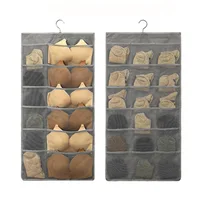 Double Sides Underwear Storage Hanging Bag Dormitory Home Wardrobe Hanging Wall Foldable Bag Underpants Socks Organizer 1