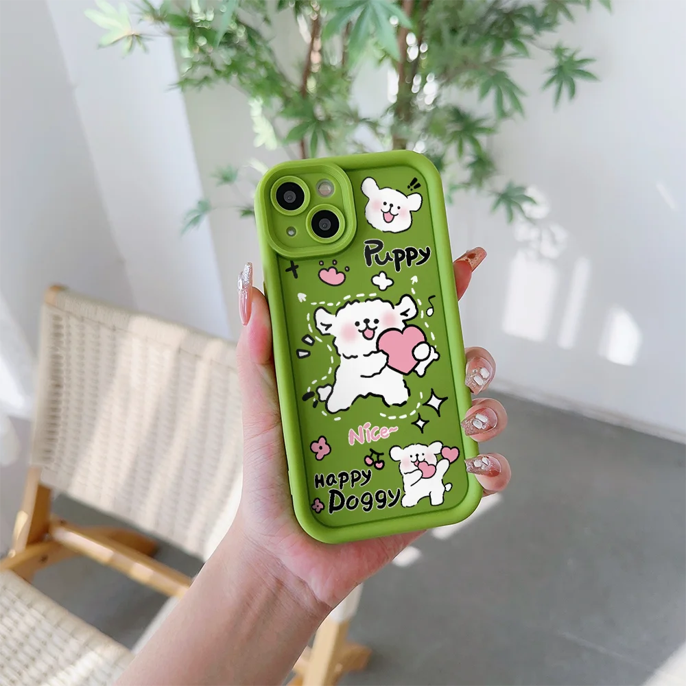 Love Little White Dog Custodia Morbida In Tpu Per Samsung A54 Custodie Galaxy A14 A34 A13 A33 A53 S24Ultra S23 S22Plus S21 Fe Cover