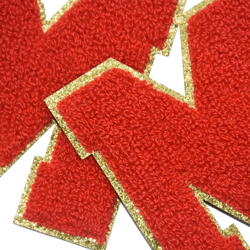 Twelve Piece Chenille Letter M Patch Set - Iron On Patches