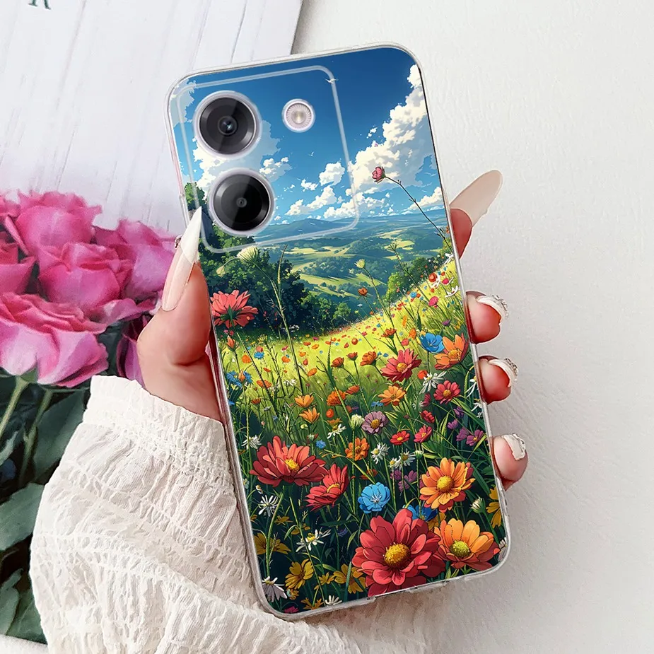 Luxury Fashion Painted Clear Silicone Phone Case - Slim Design