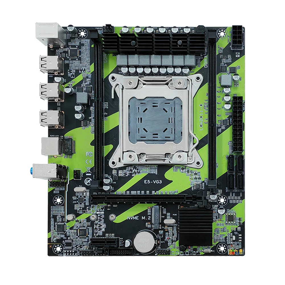 

X79 Desktop Motherboard DDR3 1333 LGA2011 64GB RAM PC Mainboard M.2 SATA2.0 Support RJ45 for E5 2689 2690