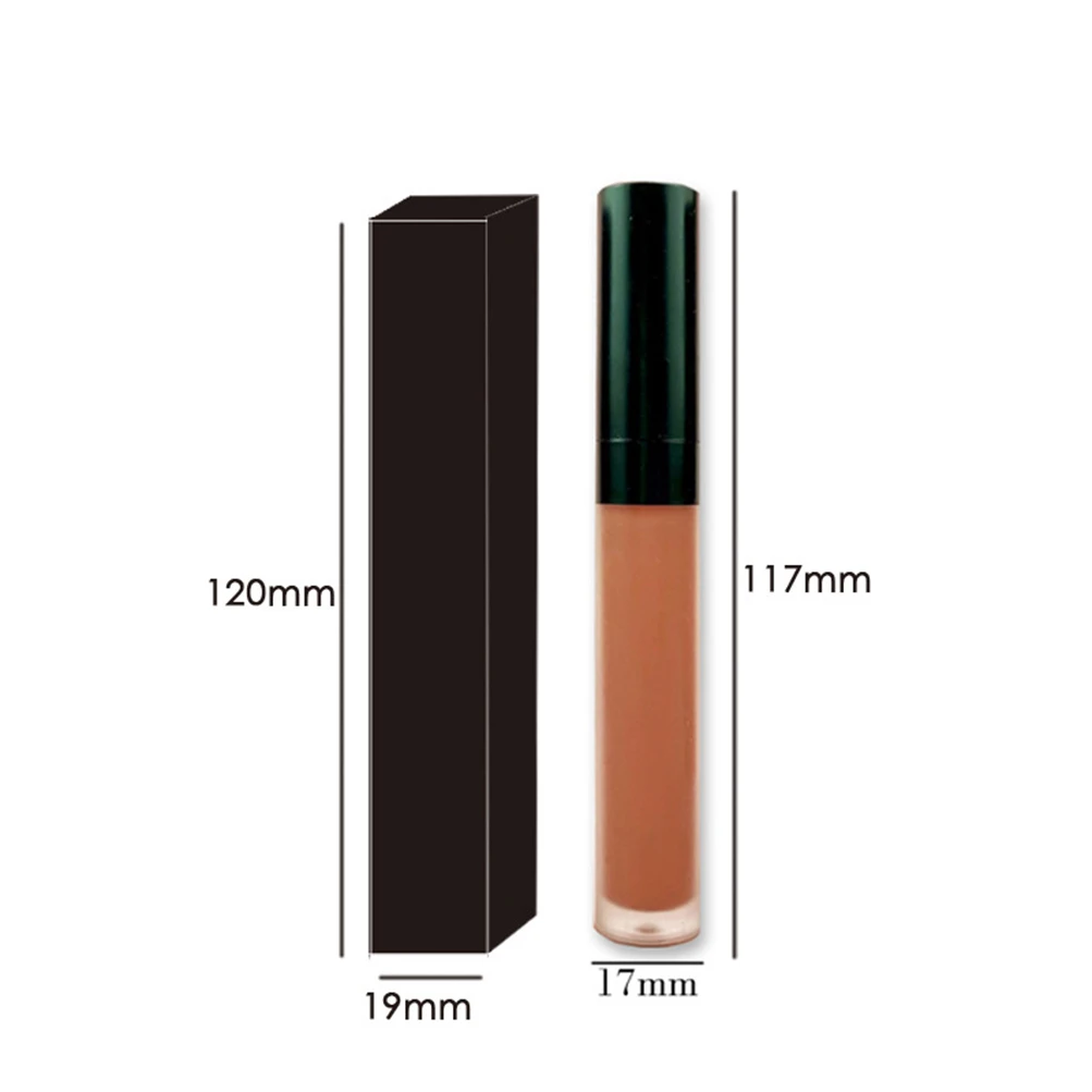 

24 Colors Black Box Lid Cylindrical Mousse Lip Gloss Private Label Long Lasting Non Stick Cup Women Makeup Custom Bulk
