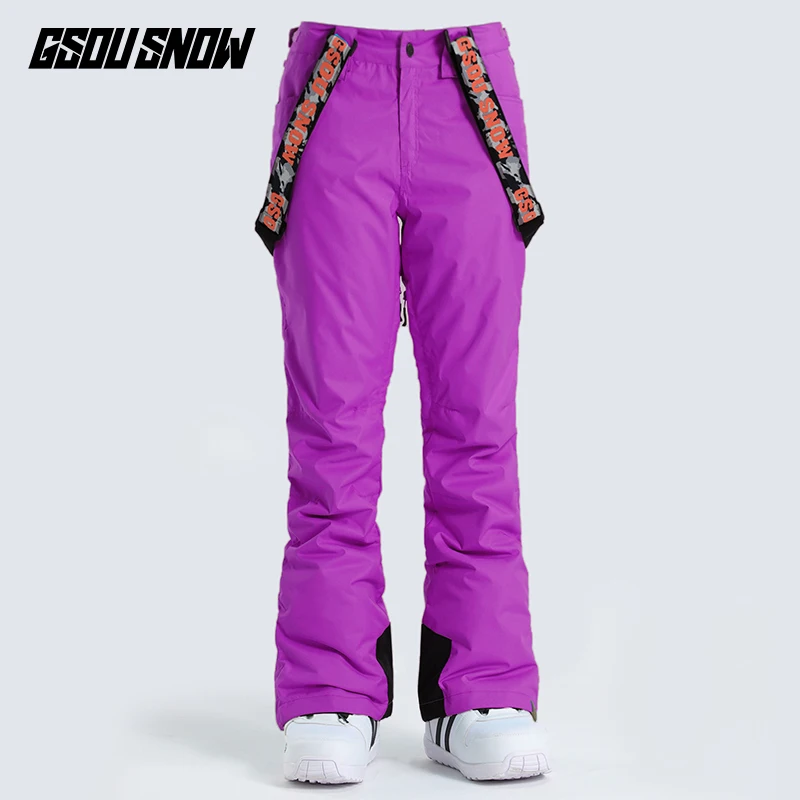 

GSOU Snow-Waterproof Ski Pant for Women, Windproof, Snowboard Trouser, Breathable Female for Skiing, Winter Sport, Mountain Ridi