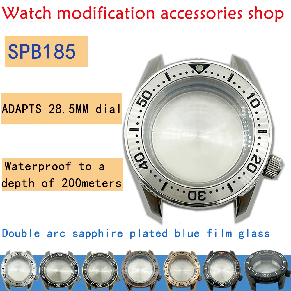 

Seiko SPB185/SPB187J1 Modified Case for NH35/36/4R/6R Movement 28.5mm Dial 200 Meters Depth Waterproof Watch Modification